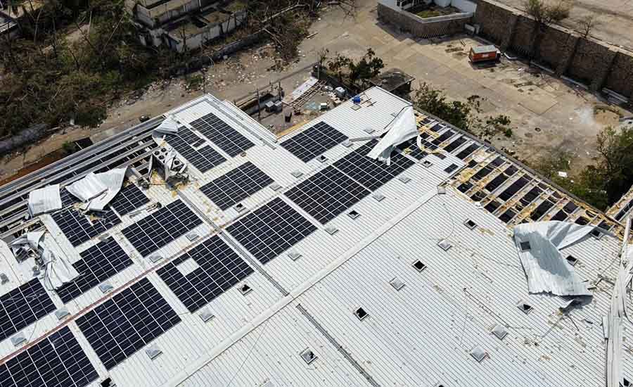 A metal roof project surives Hurricane Otis in 2023