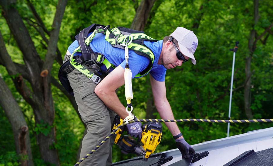 A roof installation