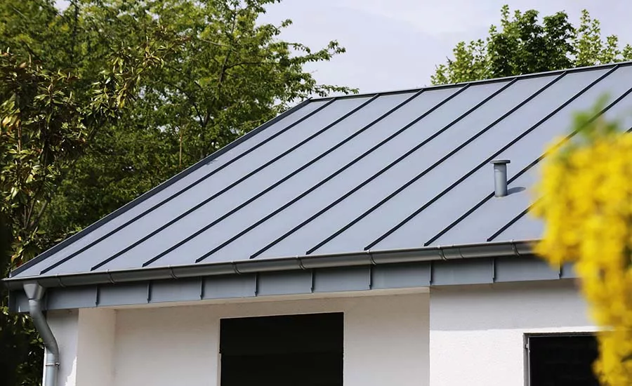A metal roof