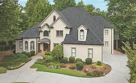 Gray shingles on residence