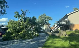 Tornado damage in Alsip, IL. 