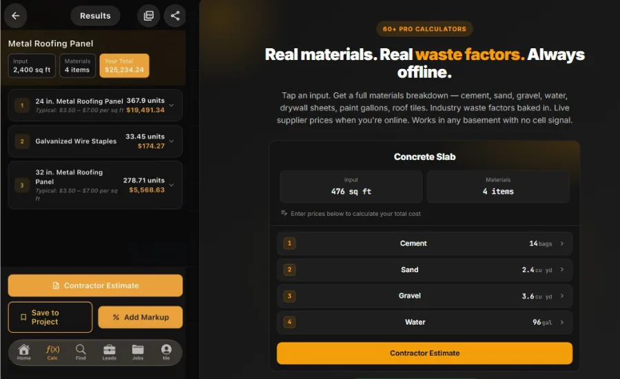 BuildCalc Pro