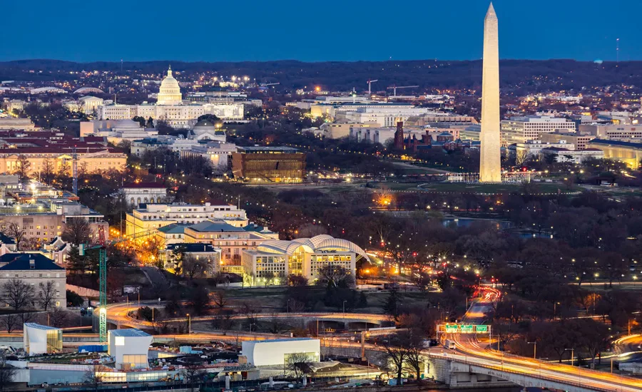 Evening skyline in Washington D.C.