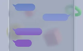 text bubbles on phone