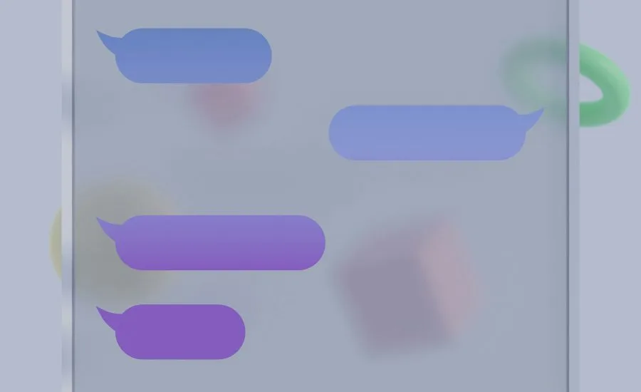 text bubbles on phone