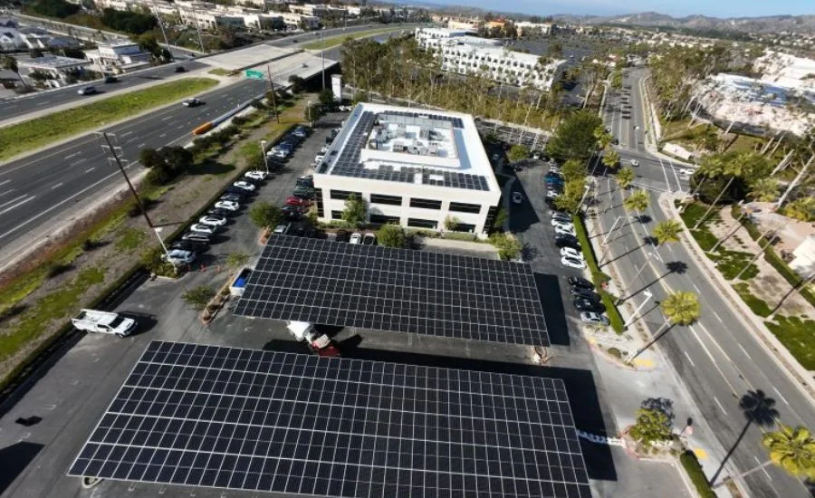 aerial view of project