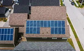 solar panels on shingle roof