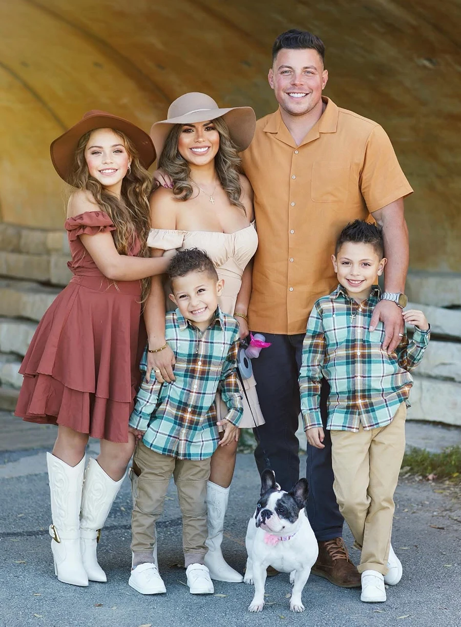 Mishell Cox with her family