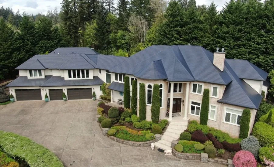 metal roof on residence