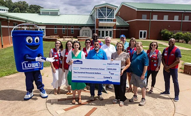 Lowes Community Impact Grants.jpg Lowe's grant check distribution