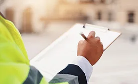 Paperwork on a clipboard