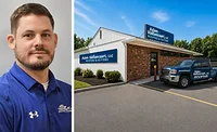 Adam Vaillancourt-Roofing.jpg headshot and mock-up of new building