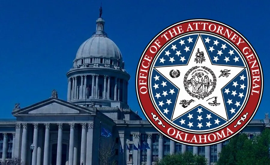 Oklahoma State Capitol building and Attorney General logo
