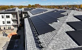 snow rretention system and solar installed on shingle roof 