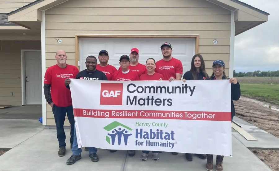 GAF's team with banner