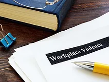 workforce violence paperwork on desk