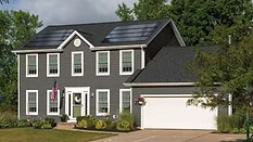 solar installed on residential roof