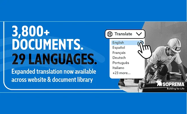 Soprema adds website translation tools in 29 languages Soprema adds website translation tools in 29 languages