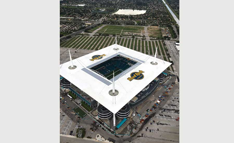 5 Things About The Hard Rock Stadium Roof Before Super Bowl Liv 2020 01 21 Roofing Contractor