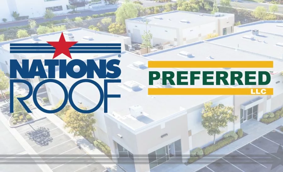Nations Roof and Preferred Logos against a building backdrop