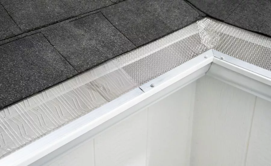 gutter guard installed on roof
