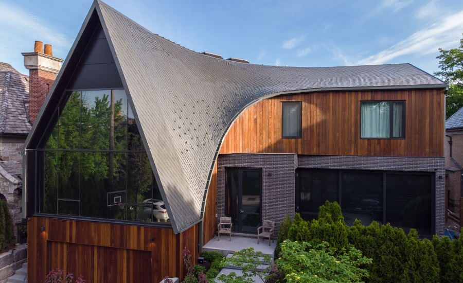 Project Profile 'AHouse' Creates DragonScale Roof Design with