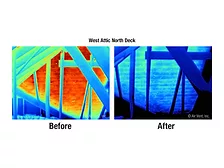 A before and after heat measurement comparison