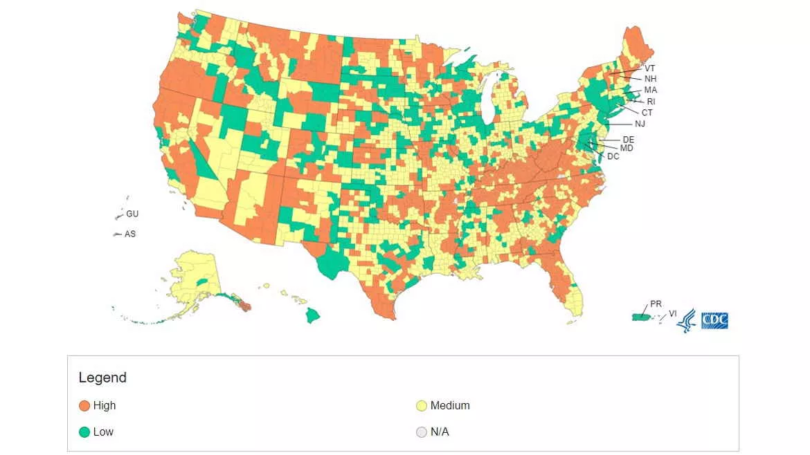 CDC COVID Community Level 2-24-22