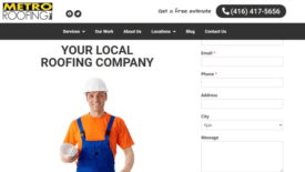Metro Roofing Inc website